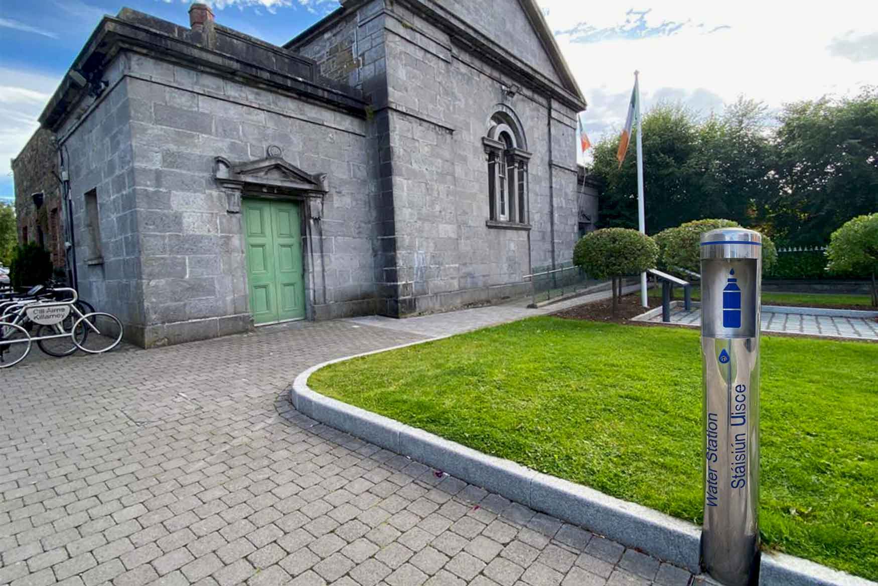 Water Station with building in background